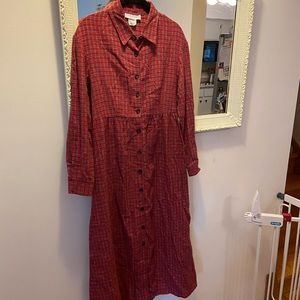 Vintage 90s/2000s long flannel dress